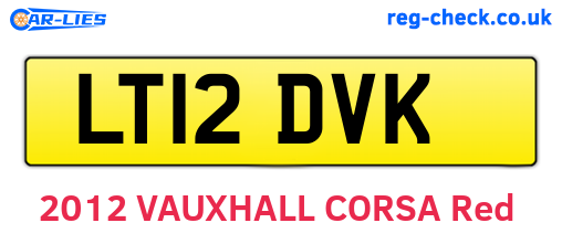 LT12DVK are the vehicle registration plates.