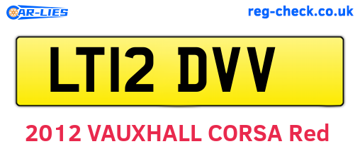 LT12DVV are the vehicle registration plates.