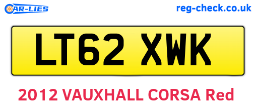 LT62XWK are the vehicle registration plates.