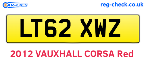 LT62XWZ are the vehicle registration plates.