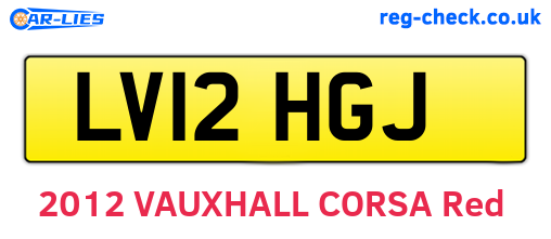 LV12HGJ are the vehicle registration plates.