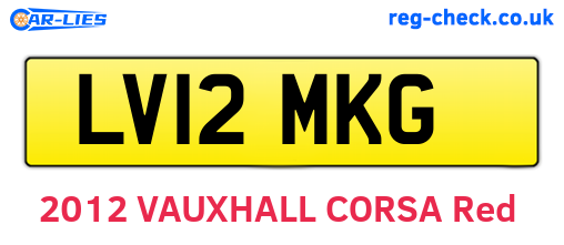 LV12MKG are the vehicle registration plates.