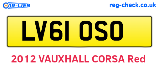 LV61OSO are the vehicle registration plates.