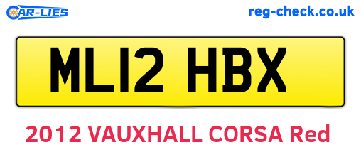 ML12HBX are the vehicle registration plates.