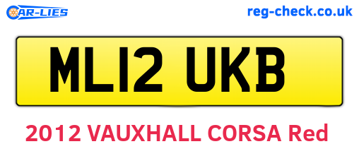ML12UKB are the vehicle registration plates.