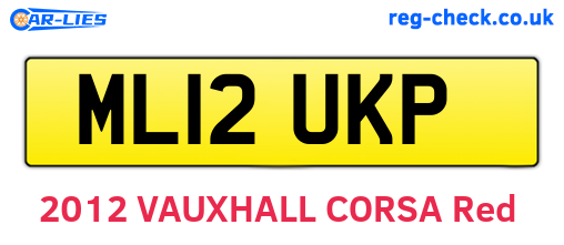 ML12UKP are the vehicle registration plates.