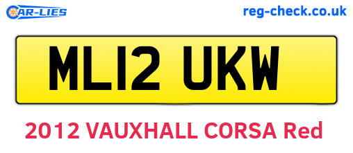 ML12UKW are the vehicle registration plates.