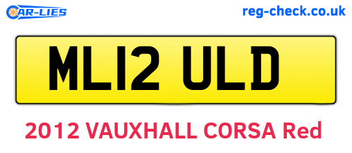 ML12ULD are the vehicle registration plates.