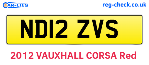 ND12ZVS are the vehicle registration plates.