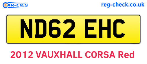 ND62EHC are the vehicle registration plates.