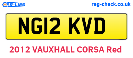 NG12KVD are the vehicle registration plates.