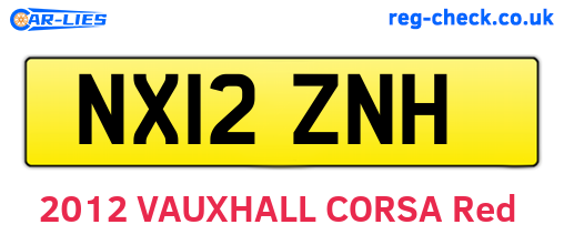 NX12ZNH are the vehicle registration plates.