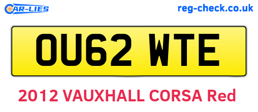 OU62WTE are the vehicle registration plates.