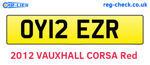 OY12EZR are the vehicle registration plates.