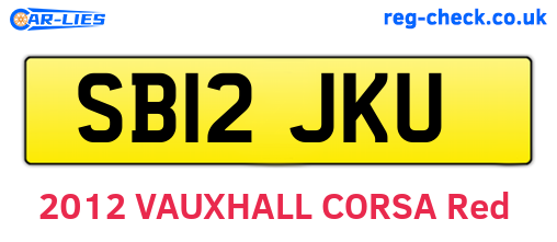 SB12JKU are the vehicle registration plates.