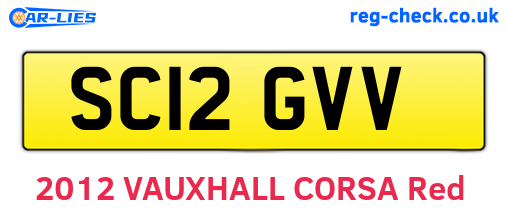 SC12GVV are the vehicle registration plates.