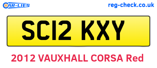 SC12KXY are the vehicle registration plates.