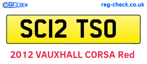 SC12TSO are the vehicle registration plates.