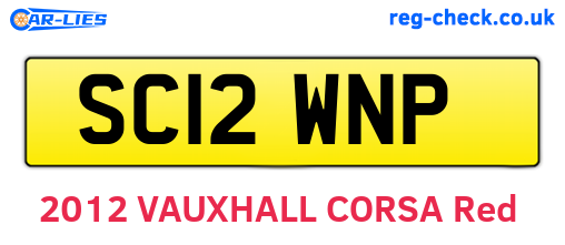 SC12WNP are the vehicle registration plates.