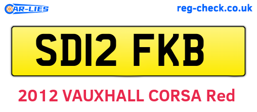 SD12FKB are the vehicle registration plates.