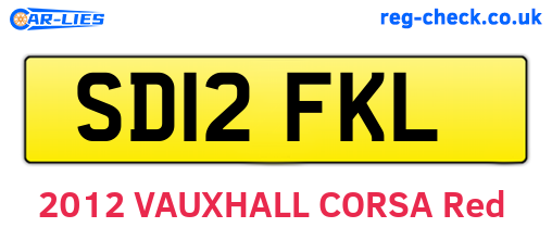 SD12FKL are the vehicle registration plates.