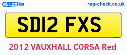 SD12FXS are the vehicle registration plates.