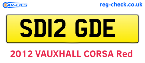 SD12GDE are the vehicle registration plates.