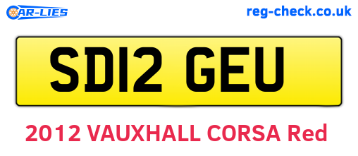 SD12GEU are the vehicle registration plates.