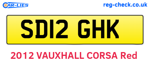 SD12GHK are the vehicle registration plates.