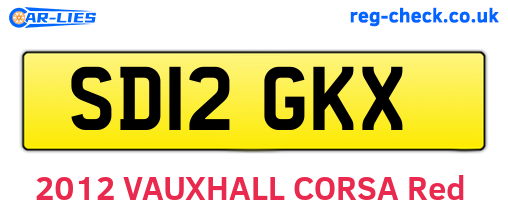 SD12GKX are the vehicle registration plates.