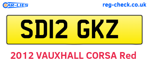 SD12GKZ are the vehicle registration plates.