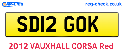 SD12GOK are the vehicle registration plates.