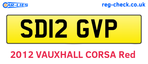 SD12GVP are the vehicle registration plates.