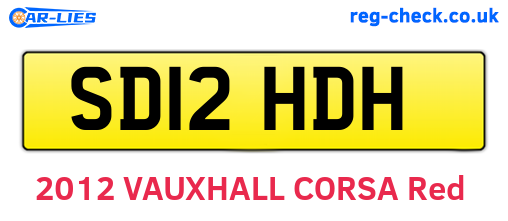 SD12HDH are the vehicle registration plates.