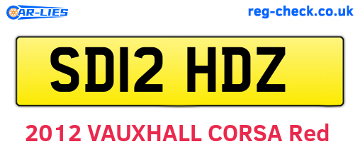 SD12HDZ are the vehicle registration plates.