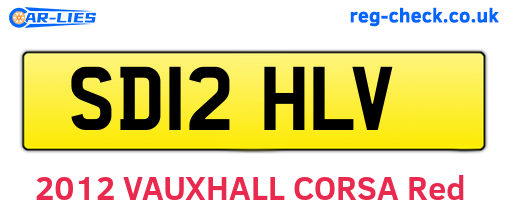 SD12HLV are the vehicle registration plates.