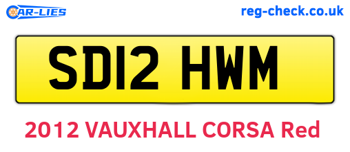 SD12HWM are the vehicle registration plates.