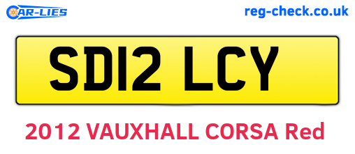 SD12LCY are the vehicle registration plates.