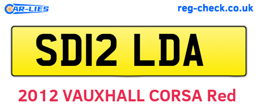 SD12LDA are the vehicle registration plates.