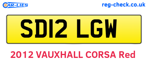 SD12LGW are the vehicle registration plates.