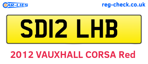SD12LHB are the vehicle registration plates.