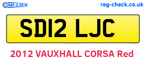 SD12LJC are the vehicle registration plates.