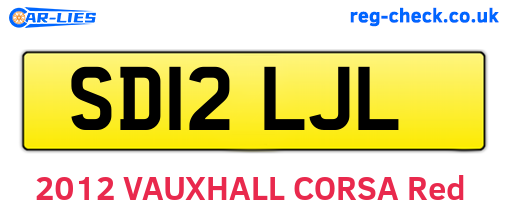 SD12LJL are the vehicle registration plates.