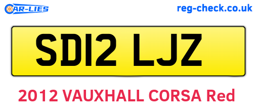 SD12LJZ are the vehicle registration plates.