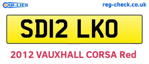 SD12LKO are the vehicle registration plates.