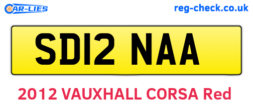 SD12NAA are the vehicle registration plates.