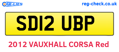 SD12UBP are the vehicle registration plates.