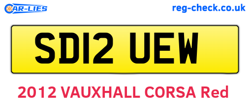 SD12UEW are the vehicle registration plates.