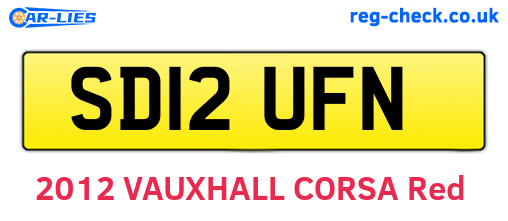 SD12UFN are the vehicle registration plates.