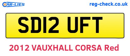 SD12UFT are the vehicle registration plates.